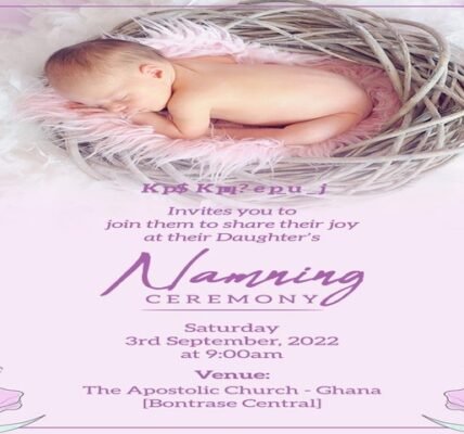 Invitation Cards for Name Ceremony