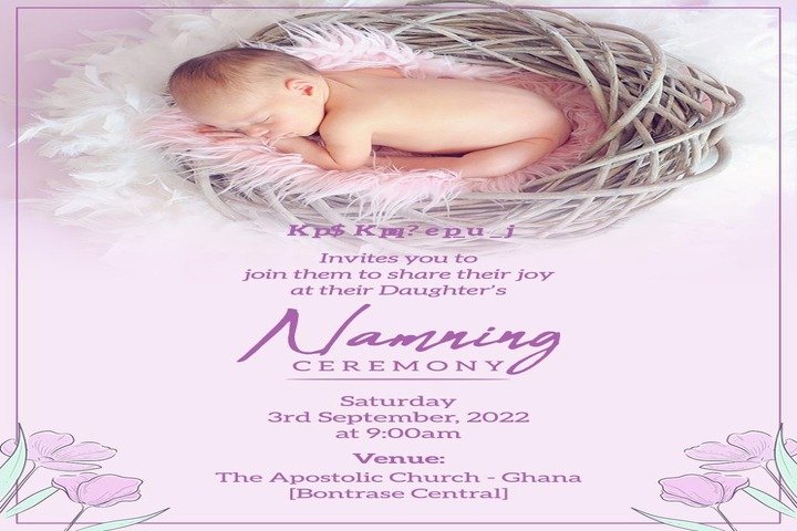 Invitation Cards for Name Ceremony