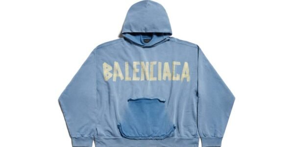 blue Balenciaga hoodie